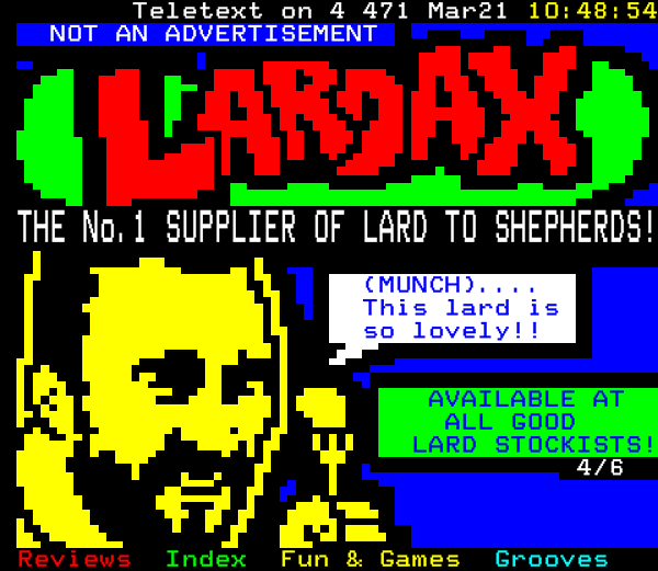 Digitiser Joke Advert: Lardax