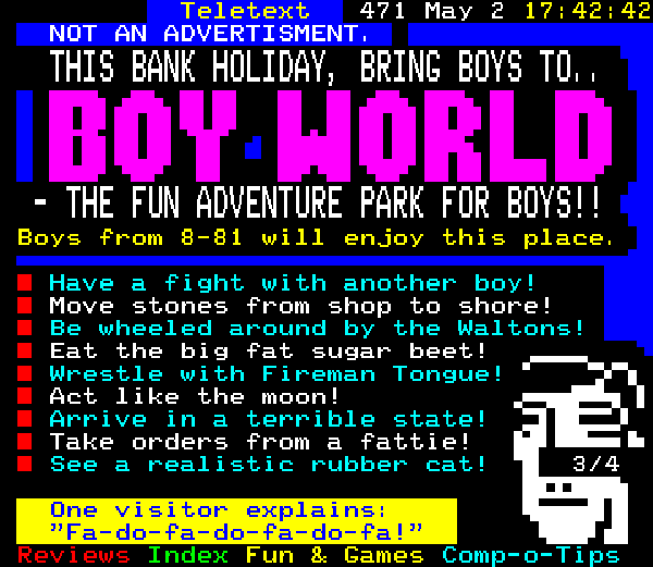 Digitiser Joke Advert: Boy World