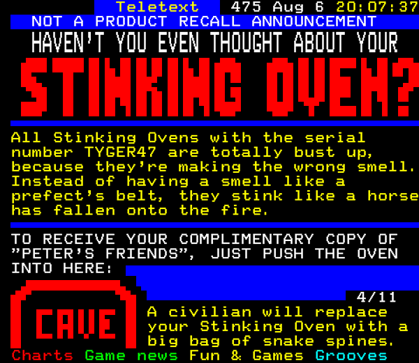 Digitiser Joke Advert: Stinking Oven