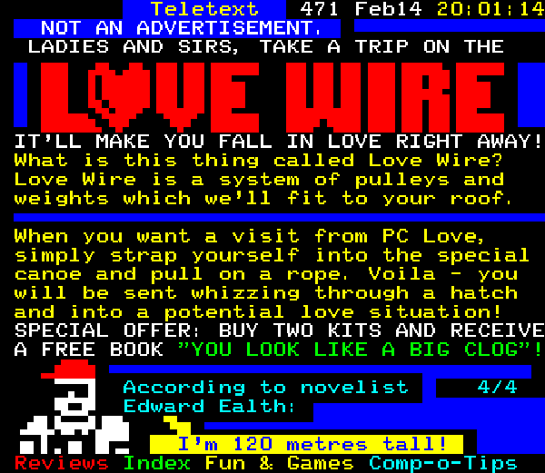 Digitiser Joke Advert: Love Wire