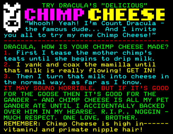 Digitiser Joke Advert: Chimp Cheese