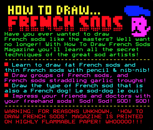 Digitiser Joke Advert: How To Draw French Sods