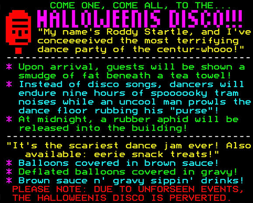 Digitiser Joke Advert: Halloweenis Disco