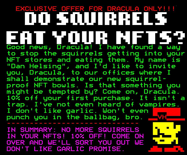 Digitiser Joke Advert: Do Squirrels Eat Your NFTs?