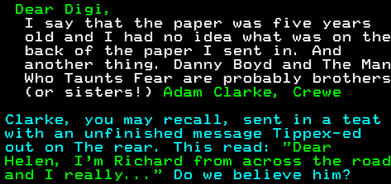 You have messed-up: Digitiser letters