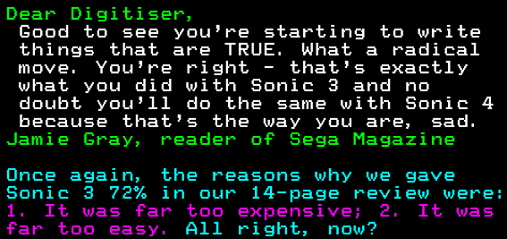 You have messed-up: Digitiser letters