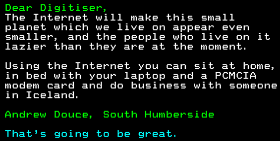 You have messed-up: Digitiser letters