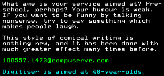 You have messed-up: Digitiser letters