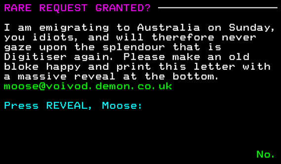 You have messed-up: Digitiser letters