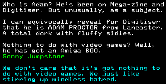 You have messed-up: Digitiser letters