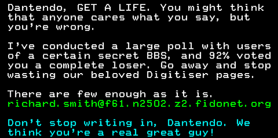 You have messed-up: Digitiser letters