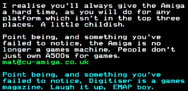 You have messed-up: Digitiser letters