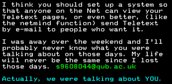 You have messed-up: Digitiser letters