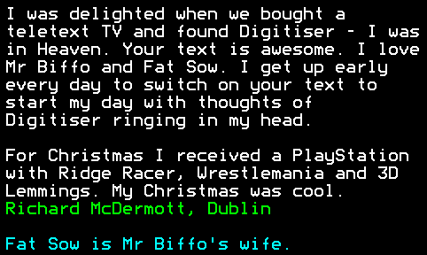 You have messed-up: Digitiser letters