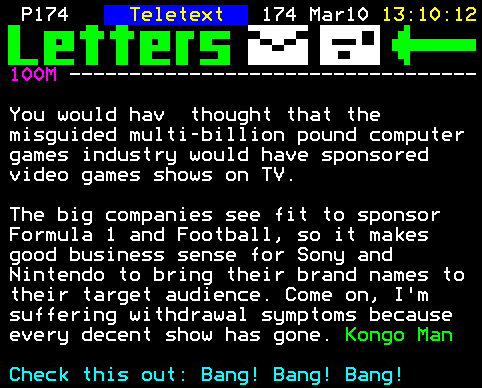 You have messed-up: Digitiser letters