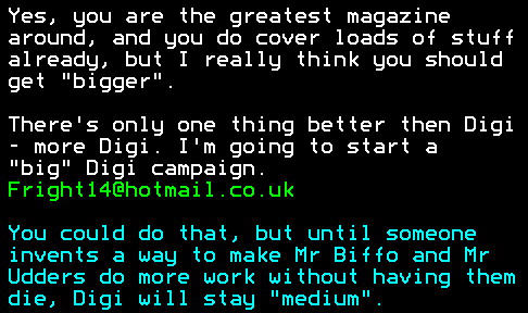 You have messed-up: Digitiser letters