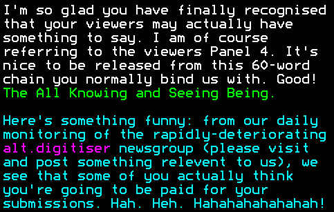 You have messed-up: Digitiser letters