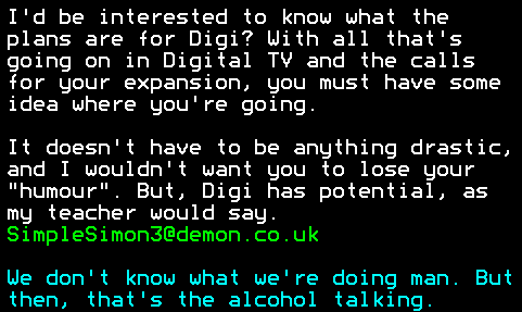 You have messed-up: Digitiser letters