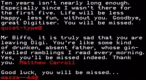 You have messed-up: Digitiser letters