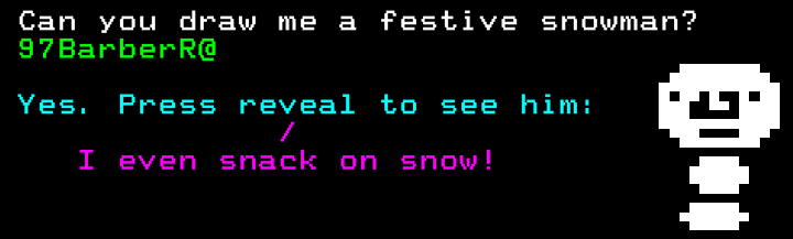 A festive snowman