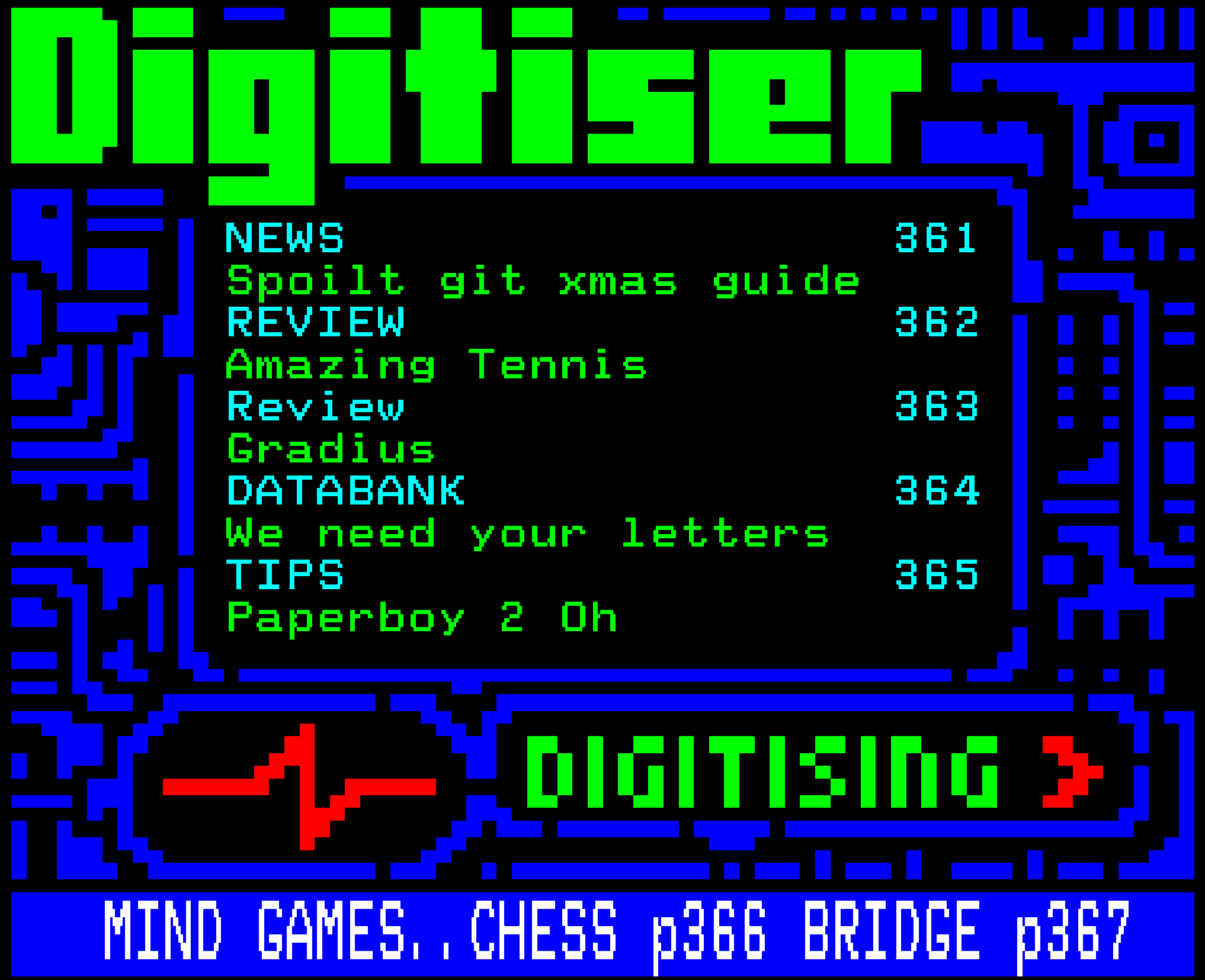Digitiser, Teletext - 1992 Pre-Launch Unbroadcast