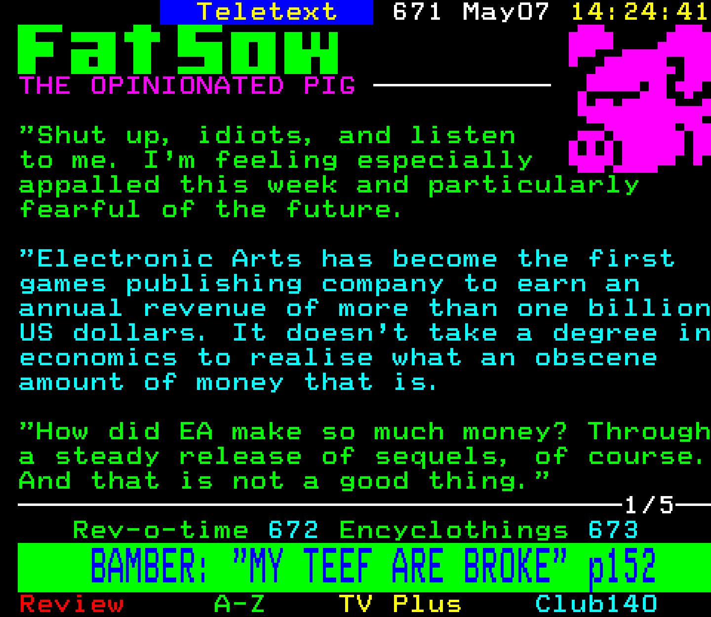 Digitiser, Teletext - 1999