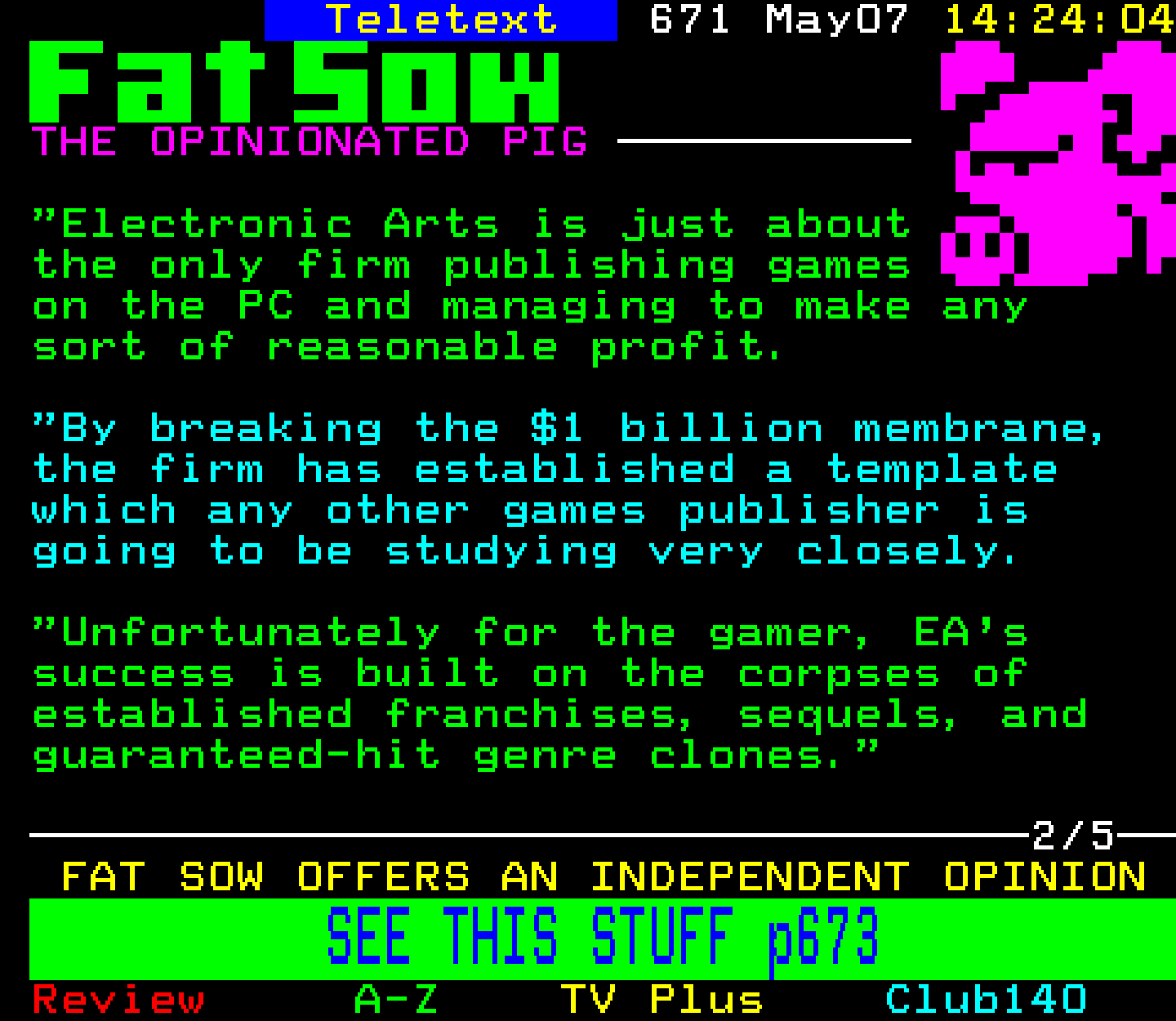 Digitiser, Teletext - 1999