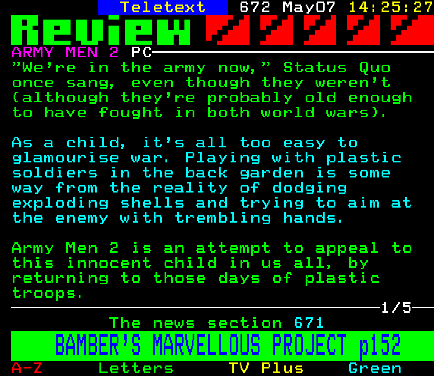 Digitiser, Teletext - 1999