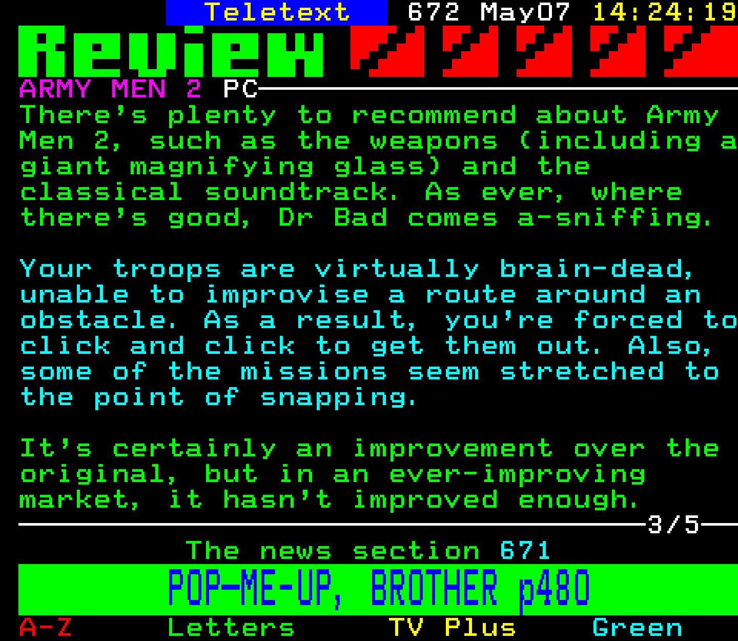 Digitiser, Teletext - 1999