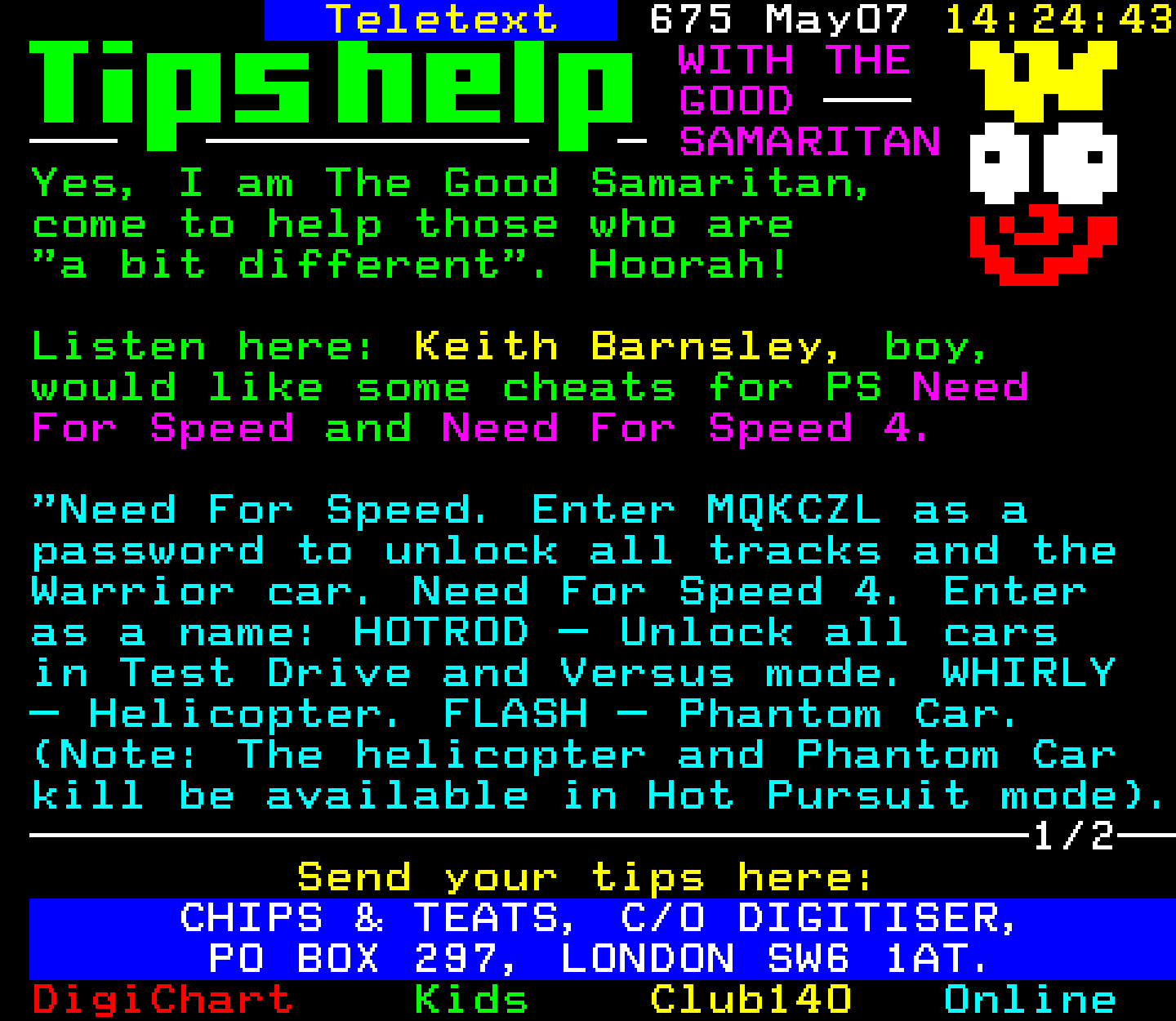 Digitiser, Teletext - 1999