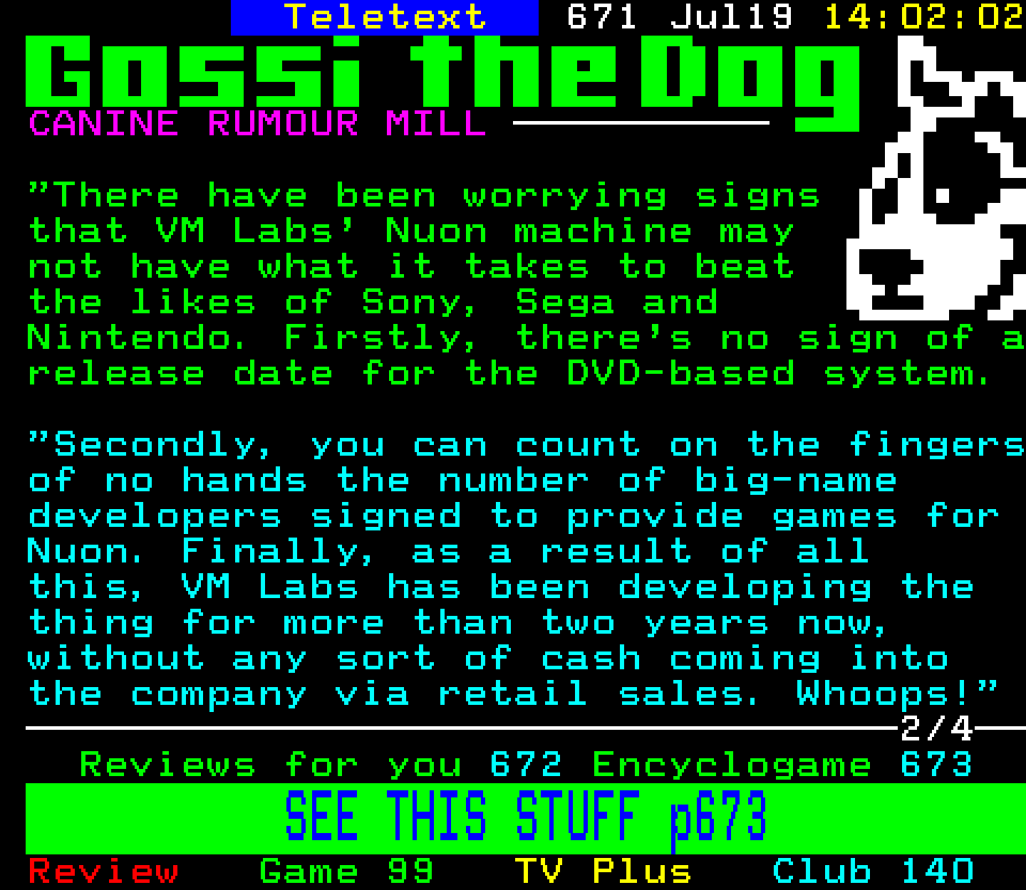 Digitiser, Teletext - 1999
