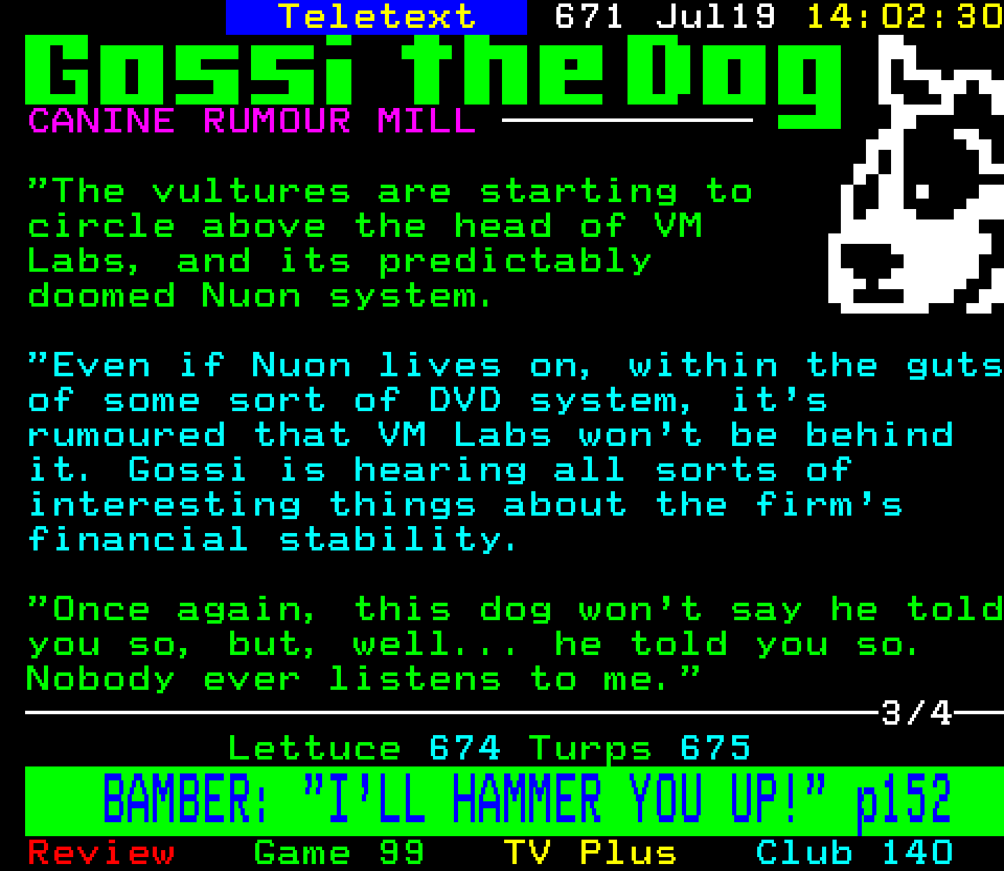 Digitiser, Teletext - 1999