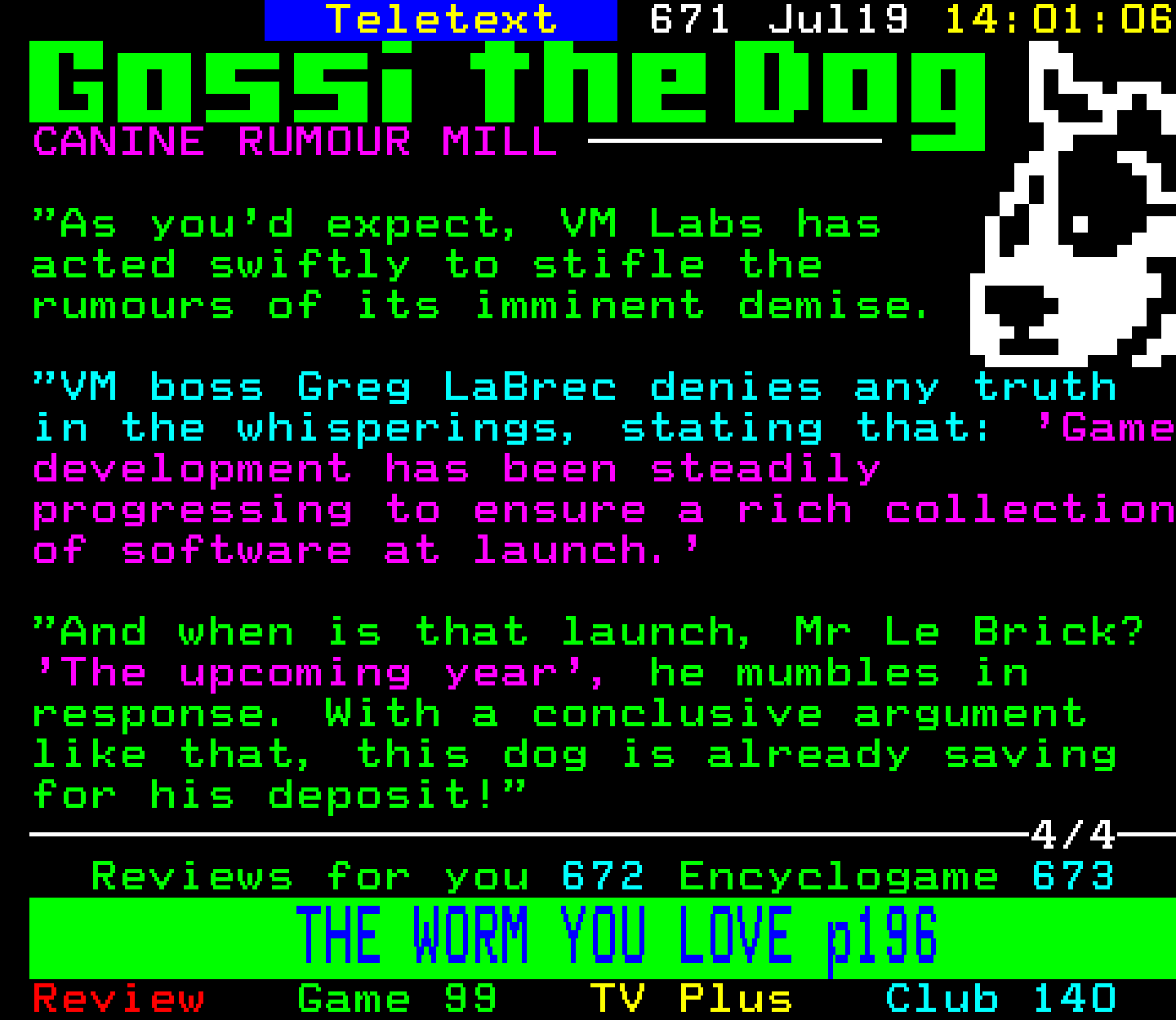 Digitiser, Teletext - 1999