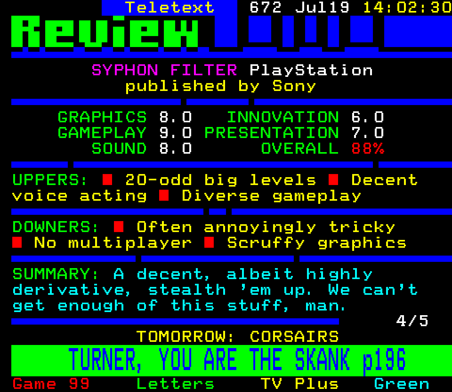 Digitiser, Teletext - 1999