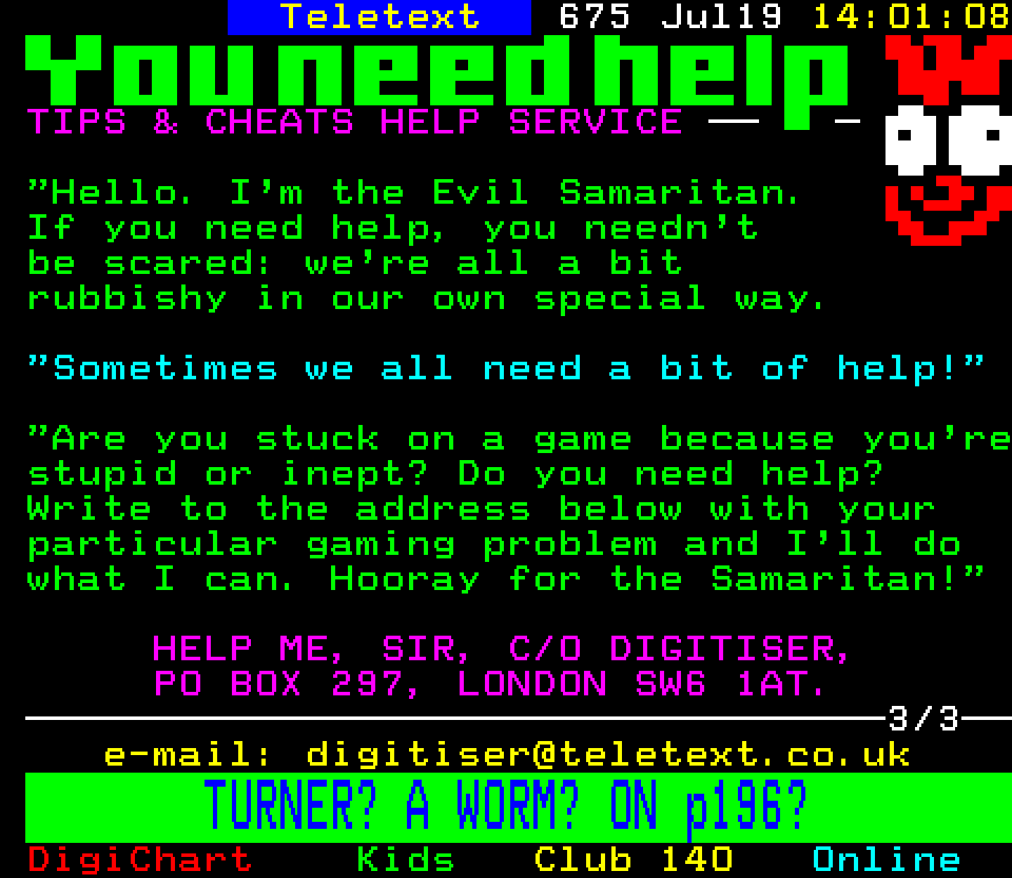 Digitiser, Teletext - 1999