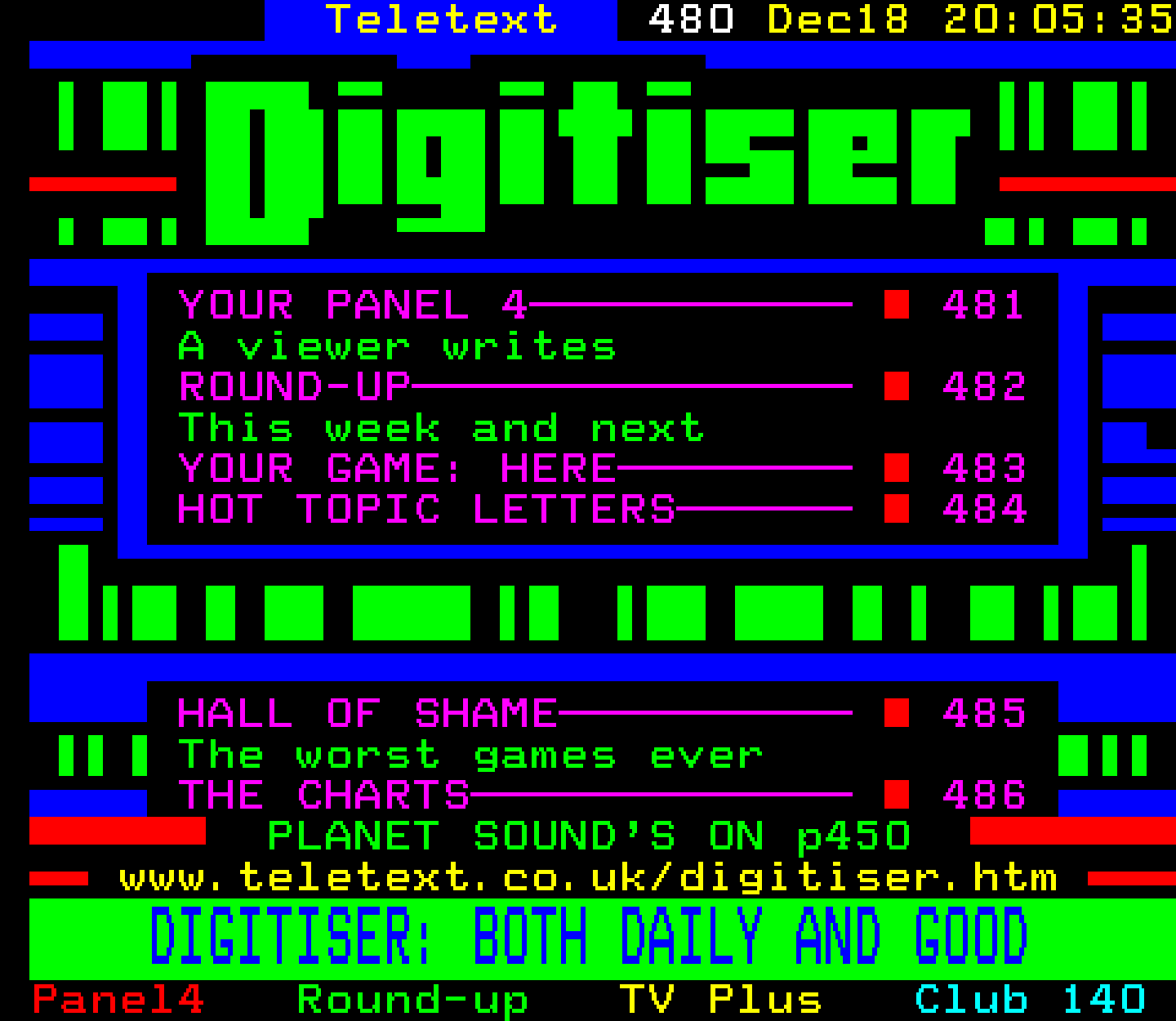 Digitiser, Teletext - 1999