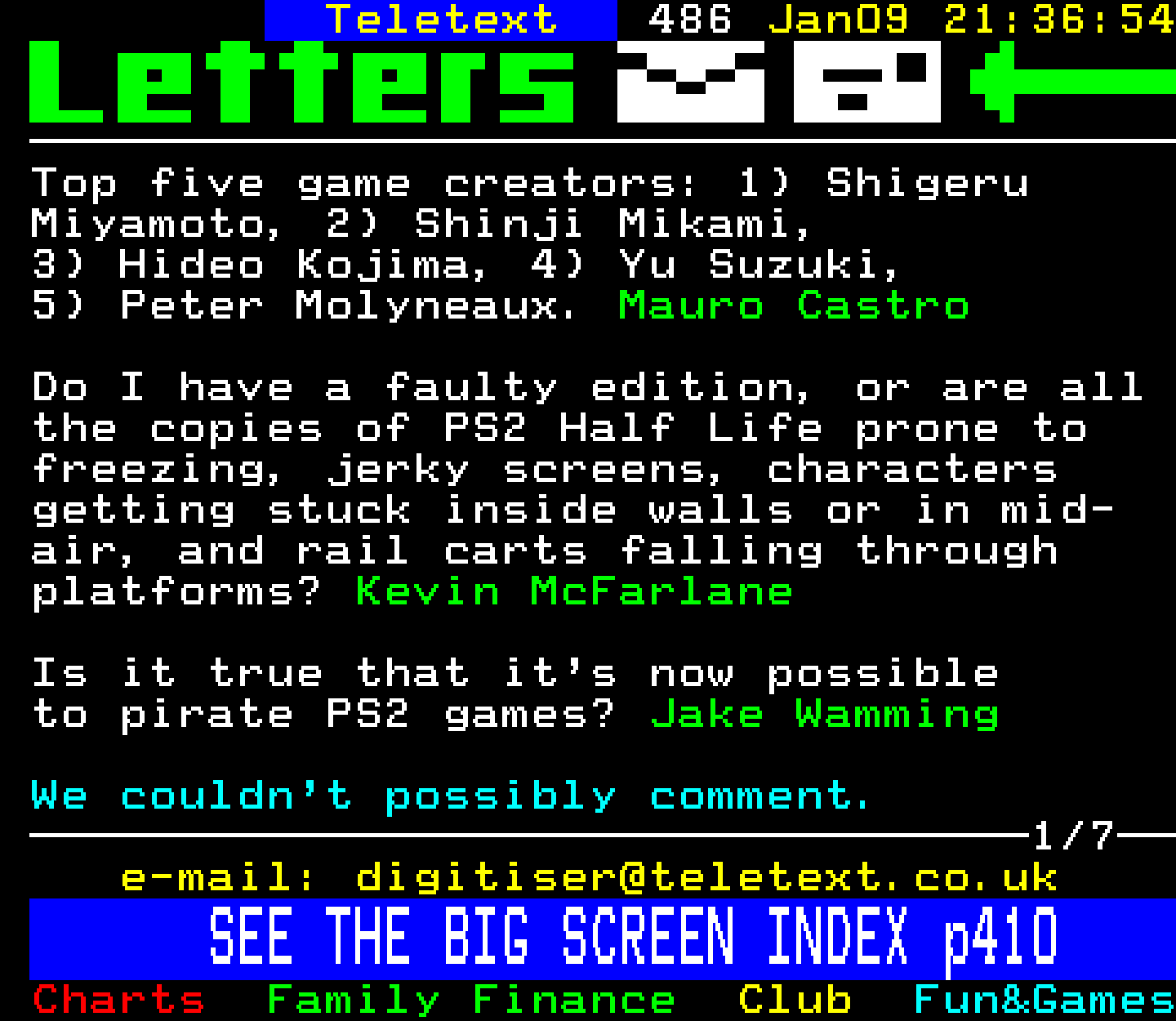 Digitiser, Teletext - 2002