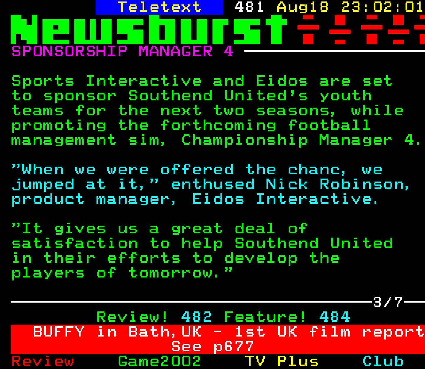 Digitiser, Teletext - 2002