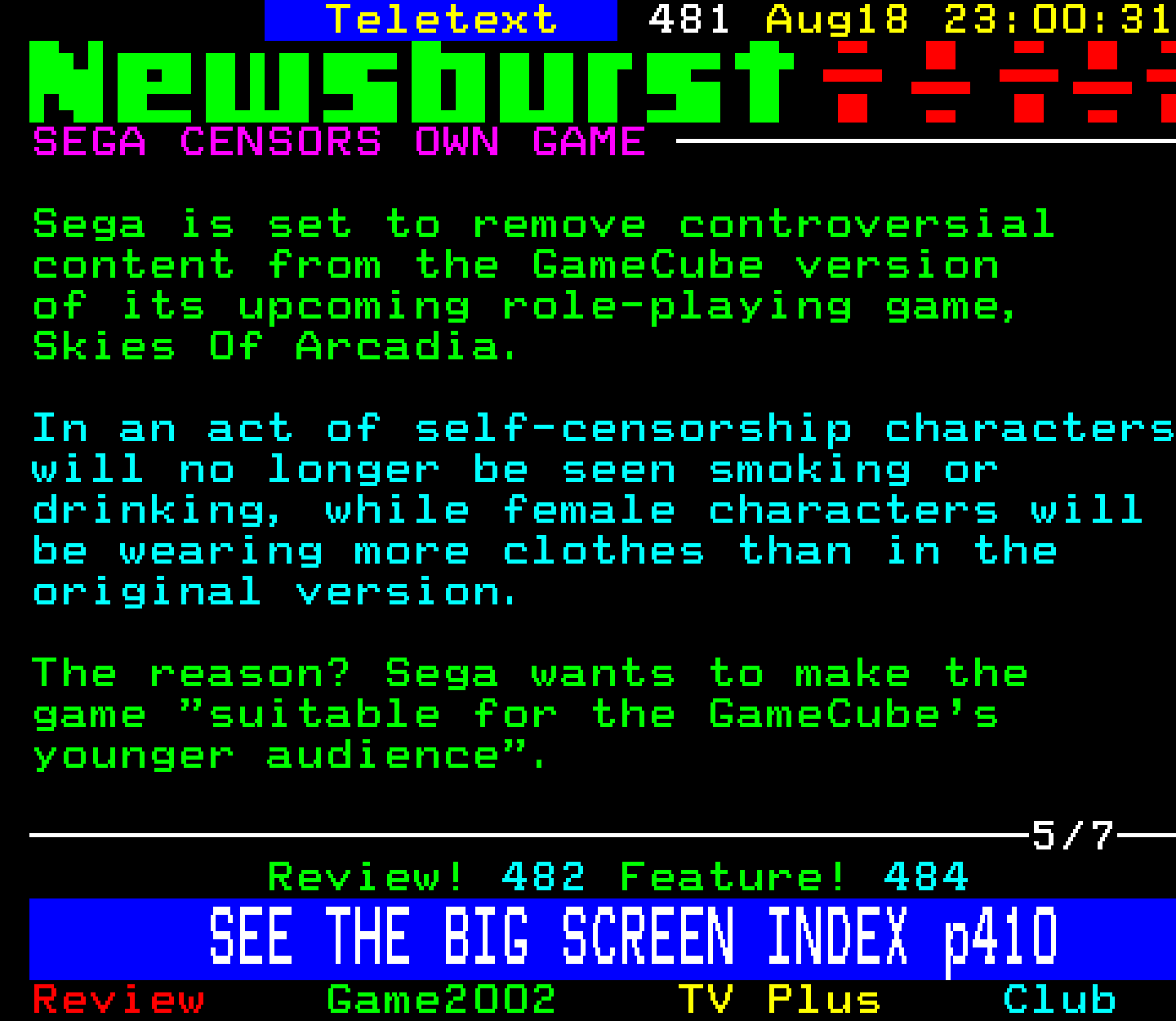 Digitiser, Teletext - 2002