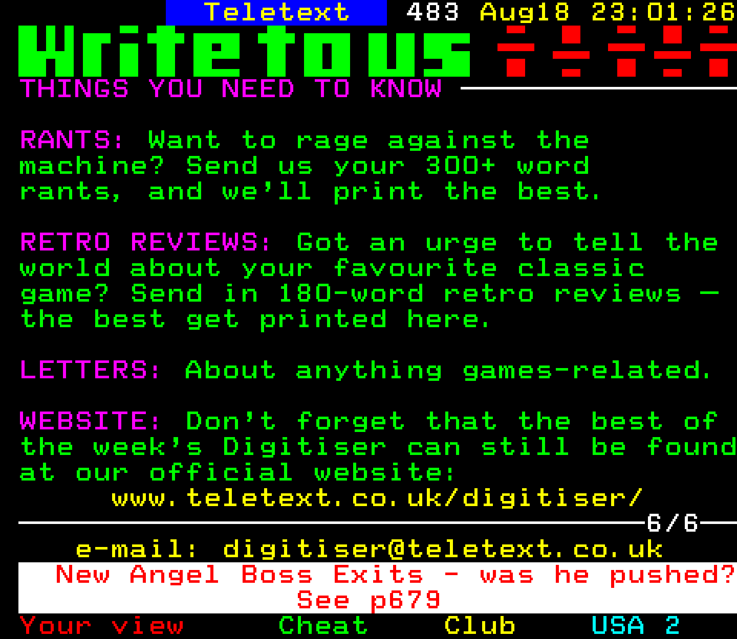 Digitiser, Teletext - 2002