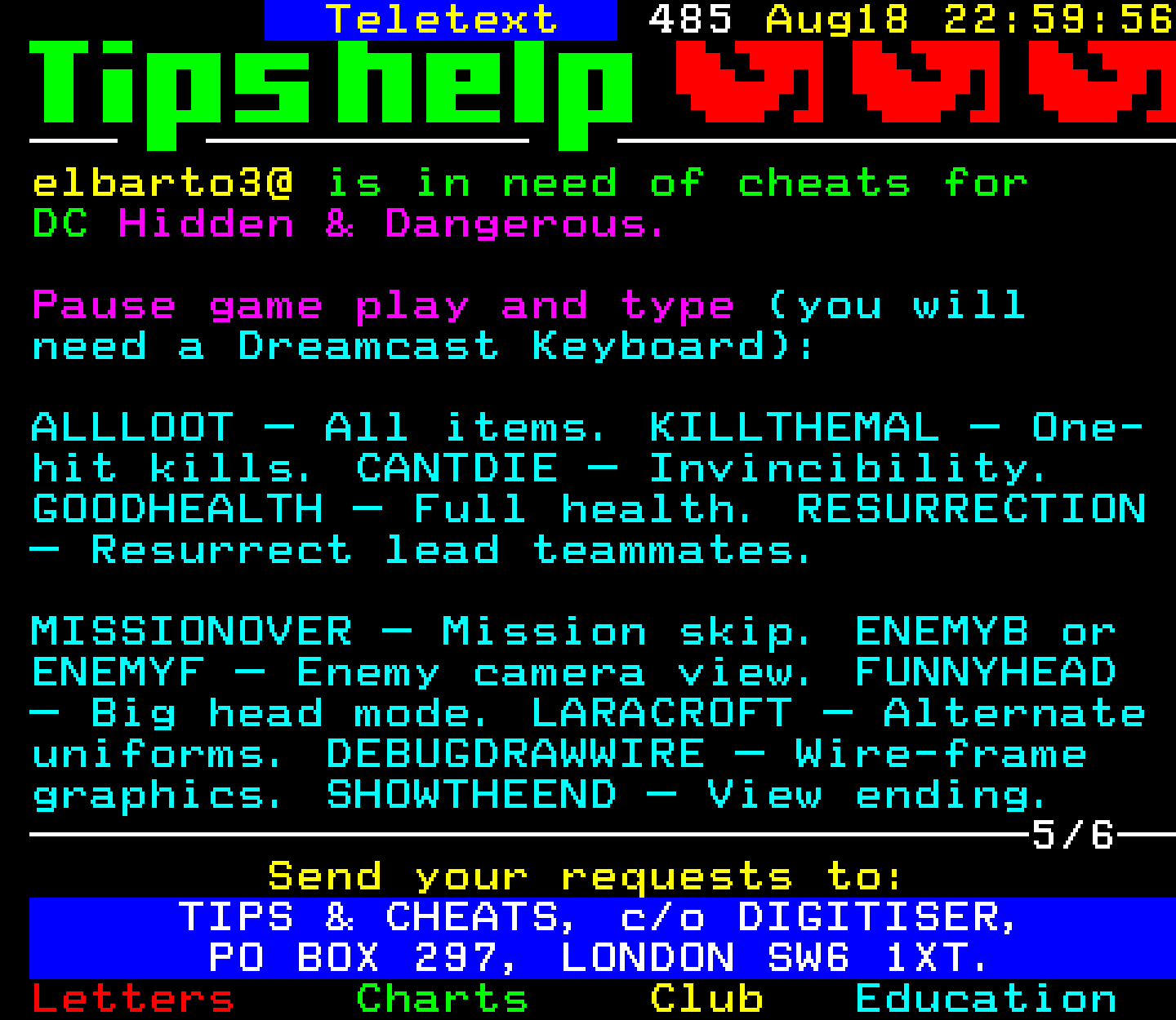Digitiser, Teletext - 2002