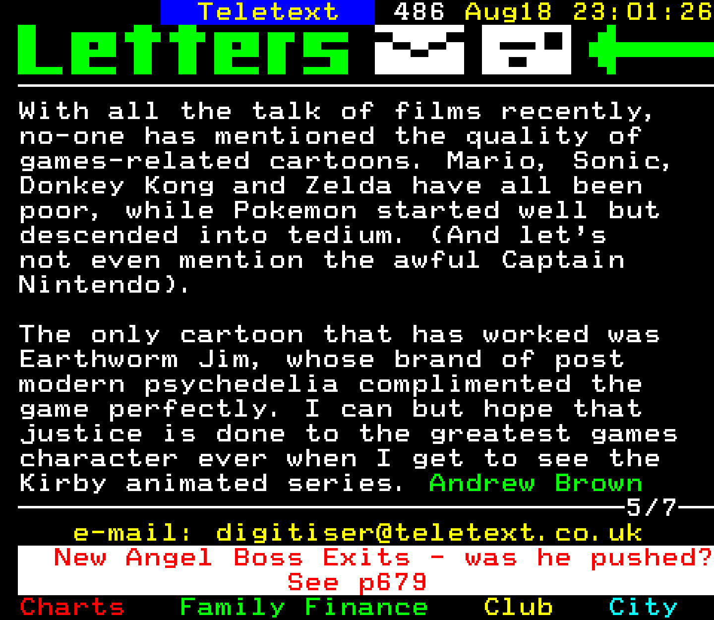 Digitiser, Teletext - 2002