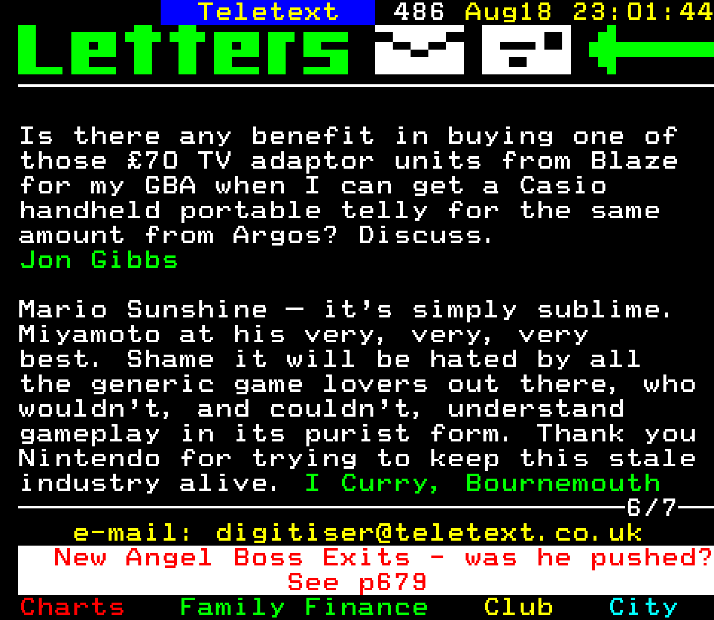 Digitiser, Teletext - 2002