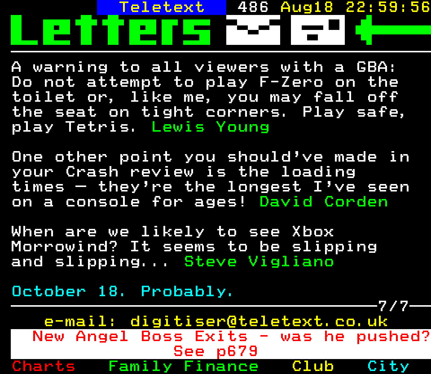 Digitiser, Teletext - 2002