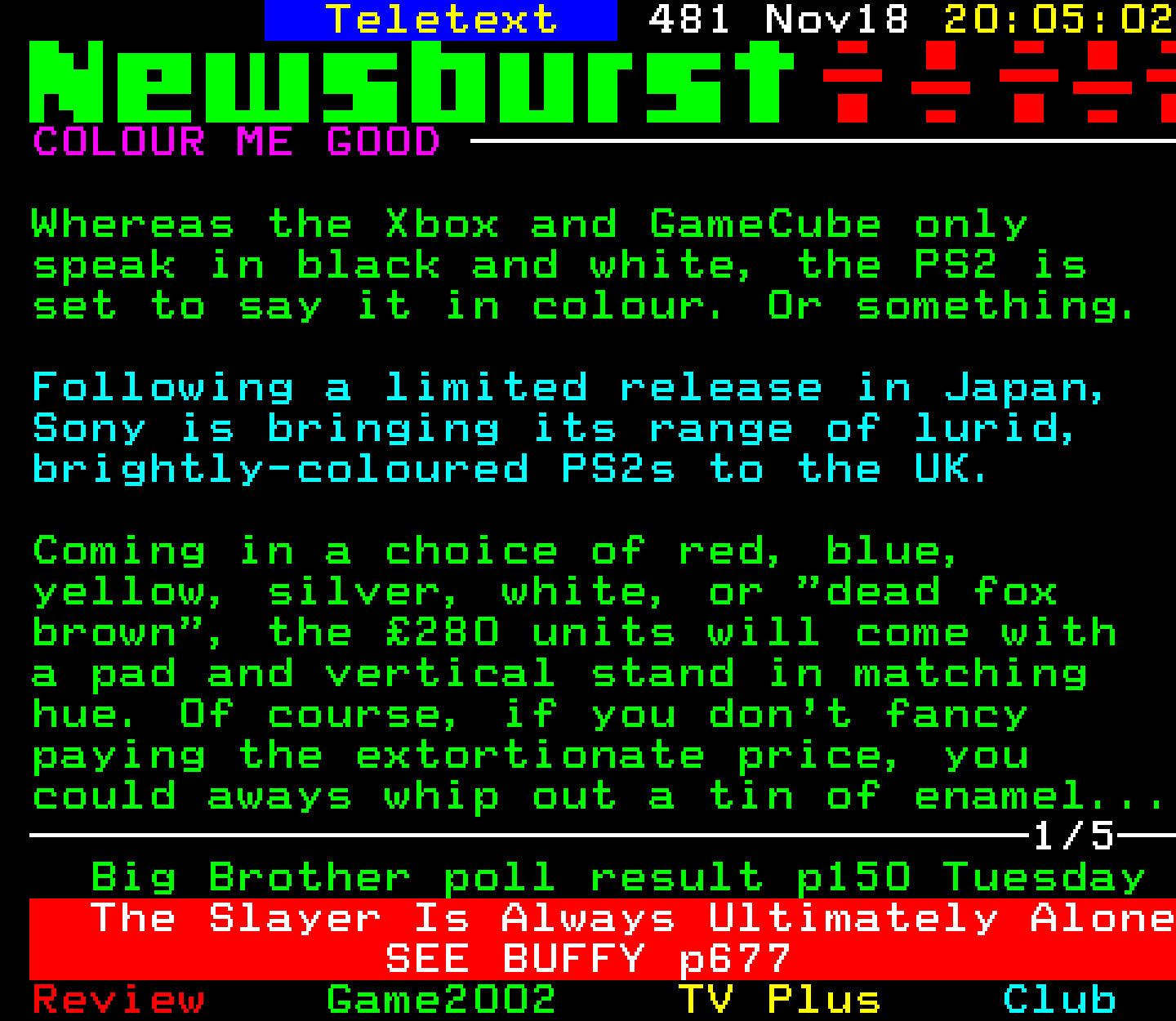 Digitiser, Teletext - 2002