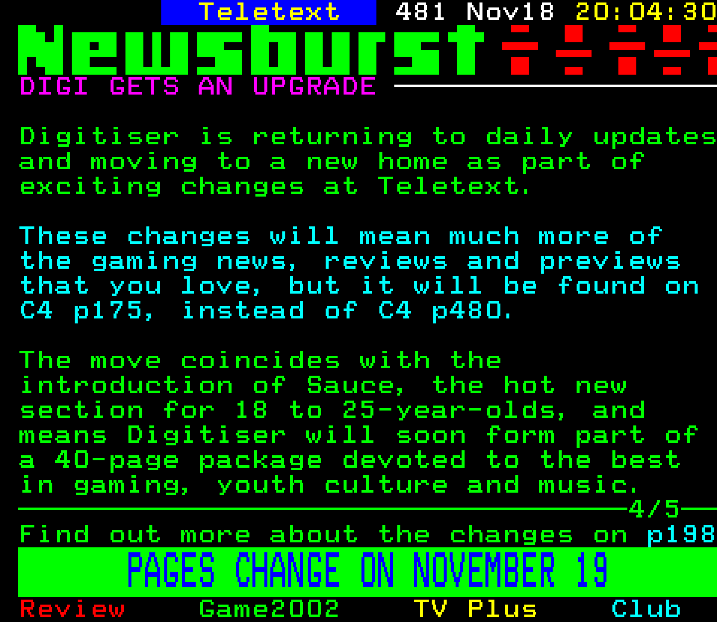 Digitiser, Teletext - 2002