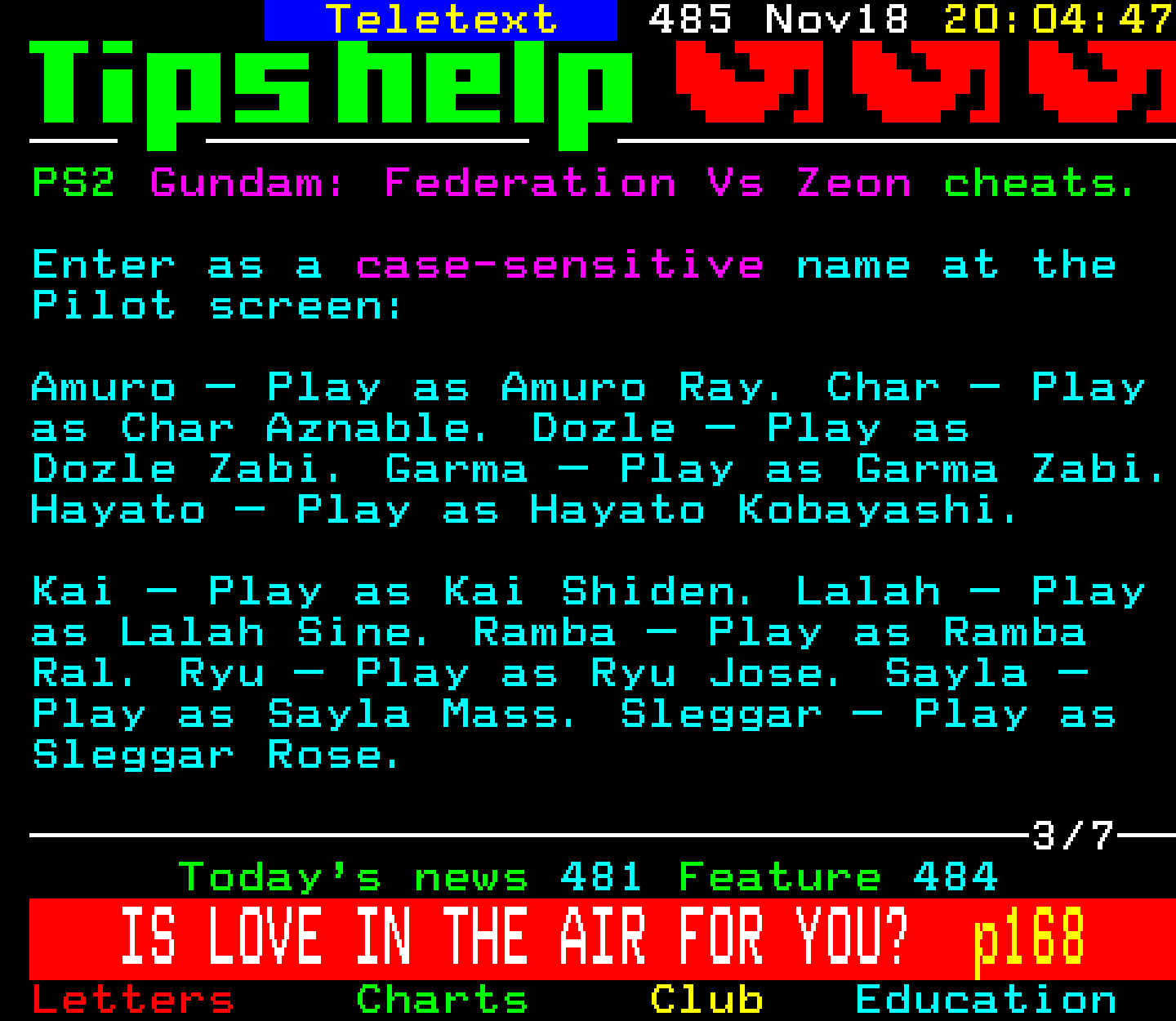 Digitiser, Teletext - 2002