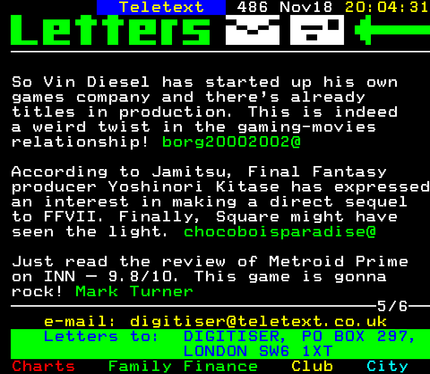 Digitiser, Teletext - 2002