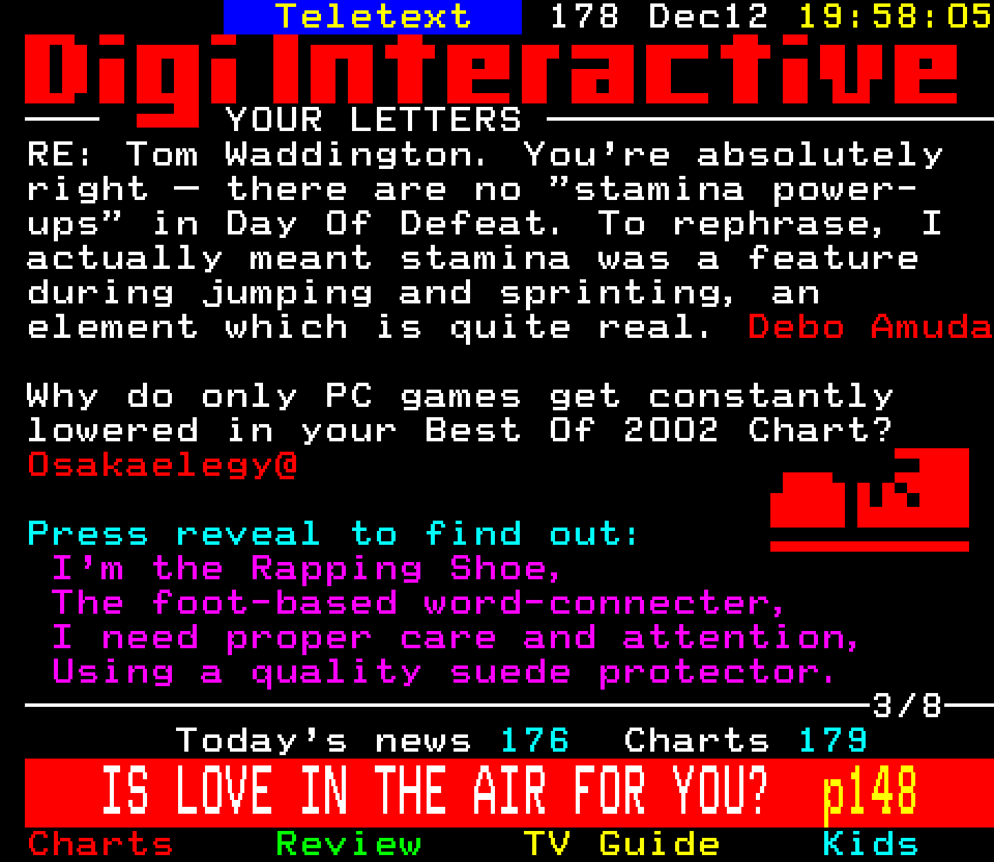 Digitiser, Teletext - 2002