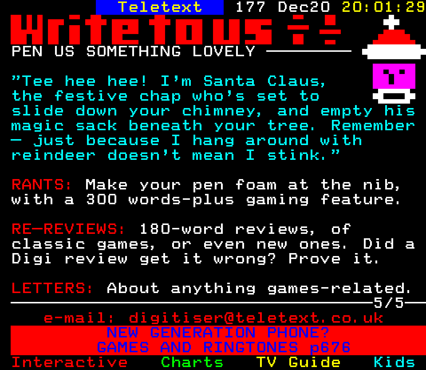 Digitiser, Teletext - 2002